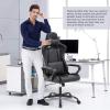 imageBestOffice HighBack Gaming Chair PC Office Chair Computer Racing Chair PU Desk Task Chair Ergonomic Executive Swivel Rolling Chair with Lumbar Support for Back Pain Women MenWhiteBlack