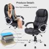 imageBestOffice Office Chair Cheap Desk Chair Ergonomic Computer Chair with Lumbar Support Arms Headrest PU Leather Modern Rolling Swivel Executive Chair for Back Pain Women Men AdultsBlackBlack