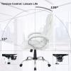 imageBestOffice Office Chair Cheap Desk Chair Ergonomic Computer Chair with Lumbar Support Arms Headrest PU Leather Modern Rolling Swivel Executive Chair for Back Pain Women Men AdultsBlackWhite