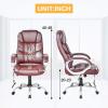 imageBestOffice Office Chair Cheap Desk Chair Ergonomic Computer Chair with Lumbar Support Arms Headrest PU Leather Modern Rolling Swivel Executive Chair for Back Pain Women Men AdultsBlackBrown