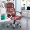 imageBestOffice Office Chair Cheap Desk Chair Ergonomic Computer Chair with Lumbar Support Arms Headrest PU Leather Modern Rolling Swivel Executive Chair for Back Pain Women Men AdultsBlackBrown