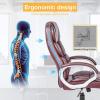 imageBestOffice Office Chair Cheap Desk Chair Ergonomic Computer Chair with Lumbar Support Arms Headrest PU Leather Modern Rolling Swivel Executive Chair for Back Pain Women Men AdultsBlackBrown
