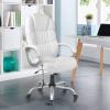 imageBestOffice Office Chair Cheap Desk Chair Ergonomic Computer Chair with Lumbar Support Arms Headrest PU Leather Modern Rolling Swivel Executive Chair for Back Pain Women Men AdultsBlackWhite