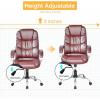 imageBestOffice Office Chair Cheap Desk Chair Ergonomic Computer Chair with Lumbar Support Arms Headrest PU Leather Modern Rolling Swivel Executive Chair for Back Pain Women Men AdultsBlackBrown