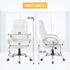 imageBestOffice Office Chair Cheap Desk Chair Ergonomic Computer Chair with Lumbar Support Arms Headrest PU Leather Modern Rolling Swivel Executive Chair for Back Pain Women Men AdultsBlackWhite