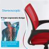 imageBestOffice Office Chair Ergonomic Cheap Desk Chair Mesh Computer Chair Lumbar Support Modern Executive Adjustable Stool Rolling Swivel Chair for Back Pain BlackRed