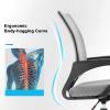 imageBestOffice Office Chair Ergonomic Cheap Desk Chair Mesh Computer Chair Lumbar Support Modern Executive Adjustable Stool Rolling Swivel Chair for Back Pain BlackGrey