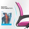 imageBestOffice Office Chair Ergonomic Cheap Desk Chair Mesh Computer Chair Lumbar Support Modern Executive Adjustable Stool Rolling Swivel Chair for Back Pain BlackPink