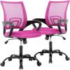 imageBestOffice Office Chair Ergonomic Cheap Desk Chair Mesh Computer Chair Lumbar Support Modern Executive Adjustable Stool Rolling Swivel Chair for Back Pain BlackPink