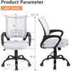 imageBestOffice Office Chair Ergonomic Cheap Desk Chair Mesh Computer Chair Lumbar Support Modern Executive Adjustable Stool Rolling Swivel Chair for Back Pain BlackWhite