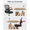 imageBestOffice Office Chair Ergonomic Desk Chair Mesh Computer Chair Swivel Rolling Mid Back Task Chair with Lumbar Support Flipup Arms Massage Adjustable Chair for Women AdultsBlackBlack