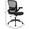 imageBestOffice Office Chair Ergonomic Desk Chair Mesh Computer Chair Swivel Rolling Mid Back Task Chair with Lumbar Support Flipup Arms Massage Adjustable Chair for Women AdultsBlackBlack