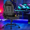 imageBestOffice PC Gaming Chair Ergonomic Office Chair Desk Chair with Lumbar Support Flip Up Arms Headrest PU Leather Executive High Back Computer Chair for Adults Women Men WhiteBlack
