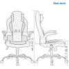 imageBestOffice PC Gaming Chair Ergonomic Office Chair Desk Chair with Lumbar Support Flip Up Arms Headrest PU Leather Executive High Back Computer Chair for Adults Women Men WhiteCamo