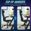 imageBestOffice PC Gaming Chair Ergonomic Office Chair Desk Chair with Lumbar Support Flip Up Arms Headrest PU Leather Executive High Back Computer Chair for Adults Women Men WhiteBlack