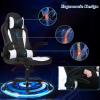 imageBestOffice PC Gaming Chair Ergonomic Office Chair Desk Chair with Lumbar Support Flip Up Arms Headrest PU Leather Executive High Back Computer Chair for Adults Women Men WhiteWhite