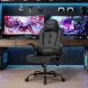 imageBestOffice PC Gaming Chair Ergonomic Office Chair Desk Chair with Lumbar Support Flip Up Arms Headrest PU Leather Executive High Back Computer Chair for Adults Women Men WhiteBlack