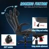 imageBestOffice PC Gaming Chair Ergonomic Office Chair Desk Chair with Lumbar Support Flip Up Arms Headrest PU Leather Executive High Back Computer Chair for Adults Women Men WhiteBlack