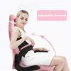 imageBestOffice PC Gaming Chair Ergonomic Office Chair Desk Chair with Lumbar Support Flip Up Arms Headrest PU Leather Executive High Back Computer Chair for Adults Women Men WhitePink