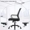 imageBestOffice Swivel Rolling Computer Chair Executive Lumbar Support Task Mesh Chair Adjustable Stool for Women Men BlackBlack