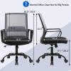 imageBestOffice Swivel Rolling Computer Chair Executive Lumbar Support Task Mesh Chair Adjustable Stool for Women Men BlackGrey