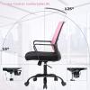 imageBestOffice Swivel Rolling Computer Chair Executive Lumbar Support Task Mesh Chair Adjustable Stool for Women Men BlackPink