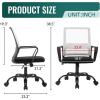 imageBestOffice Swivel Rolling Computer Chair Executive Lumbar Support Task Mesh Chair Adjustable Stool for Women Men BlackWhite