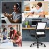 imageBestOffice Swivel Rolling Computer Chair Executive Lumbar Support Task Mesh Chair Adjustable Stool for Women Men BlackWhite