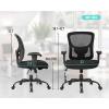 imageBig and Tall Office Chair 400lbs Wide Seat Mesh Desk Chair Massage Rolling Swivel Ergonomic Computer Chair with Lumbar Support Adjustable Arms Task Chair for Heavy PeopleBlack