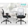 imageBig and Tall Office Chair 400lbs Wide Seat Mesh Desk Chair Massage Rolling Swivel Ergonomic Computer Chair with Lumbar Support Adjustable Arms Task Chair for Heavy PeopleWhite