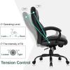 imageBig and Tall Office Chair 500lb Wide Seat Desk Chair with Lumbar Support Armrest Swivel Rolling High Back PU Leather Computer Chair Massage Adjustable Ergonomic Task Chair for Adults WomenBlackBlack