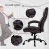 imageBig and Tall Office Chair 500lbs Wide Seat Ergonomic Desk Chair Task High Back Executive Chair Rolling Swivel PU Computer Chair with Lumbar Support Armrest Adjustable Chair for Heavy People BrownBrown