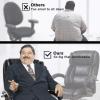 imageBig and Tall Office Chair 500lbs Wide Seat Ergonomic Desk Chair Task High Back Executive Chair Rolling Swivel PU Computer Chair with Lumbar Support Armrest Adjustable Chair for Heavy People BrownBrown