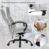 imageBig and Tall Office Chair 500lbs Wide Seat Ergonomic Desk Chair Task High Back Executive Chair Rolling Swivel PU Computer Chair with Lumbar Support Armrest Adjustable Chair for Heavy People BrownWhite