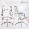 imageBig and Tall Office Chair 500lbs Wide Seat Ergonomic Desk Chair Task High Back Executive Chair Rolling Swivel PU Computer Chair with Lumbar Support Armrest Adjustable Chair for Heavy People BrownBrown