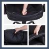 imageBig and Tall Office Chair 500lbs Wide Seat Ergonomic PU Leather Desk Chair Adjustable Rolling Swivel Executive Computer Chair with Lumbar Support Headrest Task Office Chairs for Heavy People Black