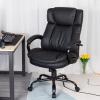 imageBig and Tall Office Chair 500lbs Wide Seat Ergonomic PU Leather Desk Chair Adjustable Rolling Swivel Executive Computer Chair with Lumbar Support Headrest Task Office Chairs for Heavy People Black