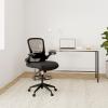 imageDrafting Chair Ergonomic Tall Office Chair Standing Desk Chair with Flip Up Arms Foot Rest Back Support Adjustable Height Mesh Drafting Stool BlackBlack