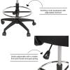 imageDrafting Chair Ergonomic Tall Office Chair Standing Desk Chair with Flip Up Arms Foot Rest Back Support Adjustable Height Mesh Drafting Stool BlackBlack