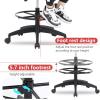 imageDrafting Chair Tall Office Chair Adjustable Swivel Rolling Mesh Height with Lumbar Support Arms Footrest Mid Back for Adults Standing Desk Drafting Stool BlackBlack