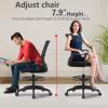 imageDrafting Chair Tall Office Chair Adjustable Swivel Rolling Mesh Height with Lumbar Support Arms Footrest Mid Back for Adults Standing Desk Drafting Stool BlackBlack