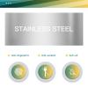 imageFDW 13 Gallon50 L Garbage Can Kitchen Trash Can with Lid for Office Bedroom Bathroom Step Trash Bin FingerprintProof Brushed Stainless Steel 13 Gallon  50 LiterStainless Steel