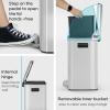 imageFDW 13 Gallon50 L Garbage Can Kitchen Trash Can with Lid for Office Bedroom Bathroom Step Trash Bin FingerprintProof Brushed Stainless Steel 13 Gallon  50 LiterStainless Steel