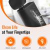 imageFDW 13 Gallon50 L Garbage Can Kitchen Trash Can with Lid for Office Bedroom Bathroom Step Trash Bin FingerprintProof Brushed Stainless Steel 13 Gallon  50 LiterBlack
