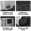 imageFDW 13 Gallon50 L Garbage Can Kitchen Trash Can with Lid for Office Bedroom Bathroom Step Trash Bin FingerprintProof Brushed Stainless Steel 13 Gallon  50 LiterStainless Steel