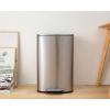 imageFDW 13 Gallon50 L Garbage Can Kitchen Trash Can with Lid for Office Bedroom Bathroom Step Trash Bin FingerprintProof Brushed Stainless Steel 13 Gallon  50 LiterStainless Steel