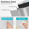 imageFDW 13 Gallon50 L Garbage Can Kitchen Trash Can with Lid for Office Bedroom Bathroom Step Trash Bin FingerprintProof Brushed Stainless Steel 13 Gallon  50 LiterStainless Steel