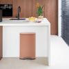 imageFDW 13 Gallon50 L Garbage Can Kitchen Trash Can with Lid for Office Bedroom Bathroom Step Trash Bin FingerprintProof Brushed Stainless Steel 13 Gallon  50 LiterPink