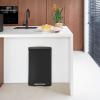 imageFDW 13 Gallon50 L Garbage Can Kitchen Trash Can with Lid for Office Bedroom Bathroom Step Trash Bin FingerprintProof Brushed Stainless Steel 13 Gallon  50 LiterBlack