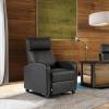 imageFDW Recliner Chair Push Back Sofa Home Theater Seating with Lumbar Support and Leather Padded Seat Backrest for Living RoomBlack